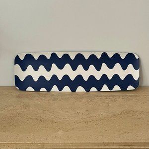 Marimekko for Target Blue and White Zigzag Long Rectangular Tray